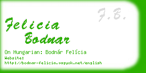 felicia bodnar business card
