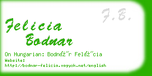 felicia bodnar business card